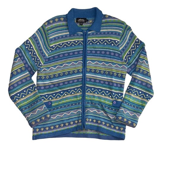 Icelandic Design Women's Zip-Up Cardigan Knit Sweater Size Large - Picture 1 of 8